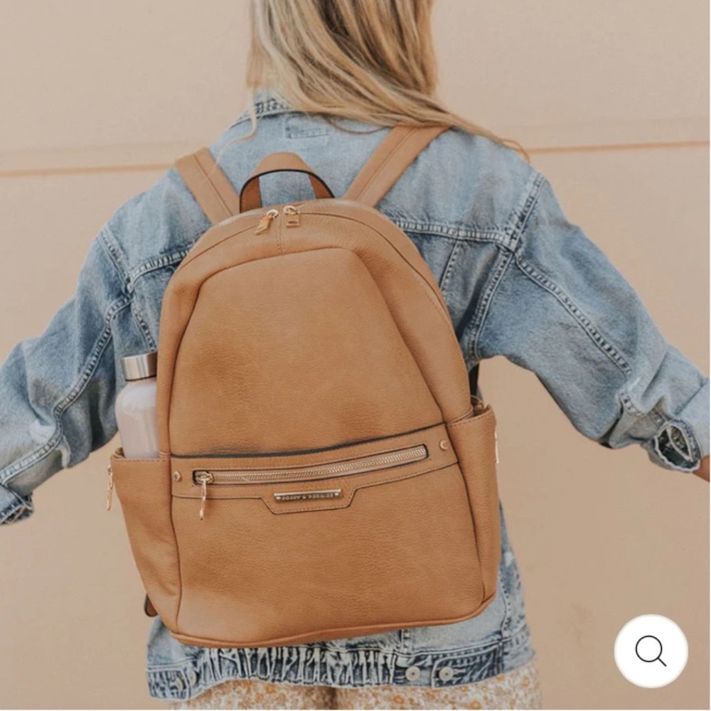 Poppy & Peonies Camel Backpack
